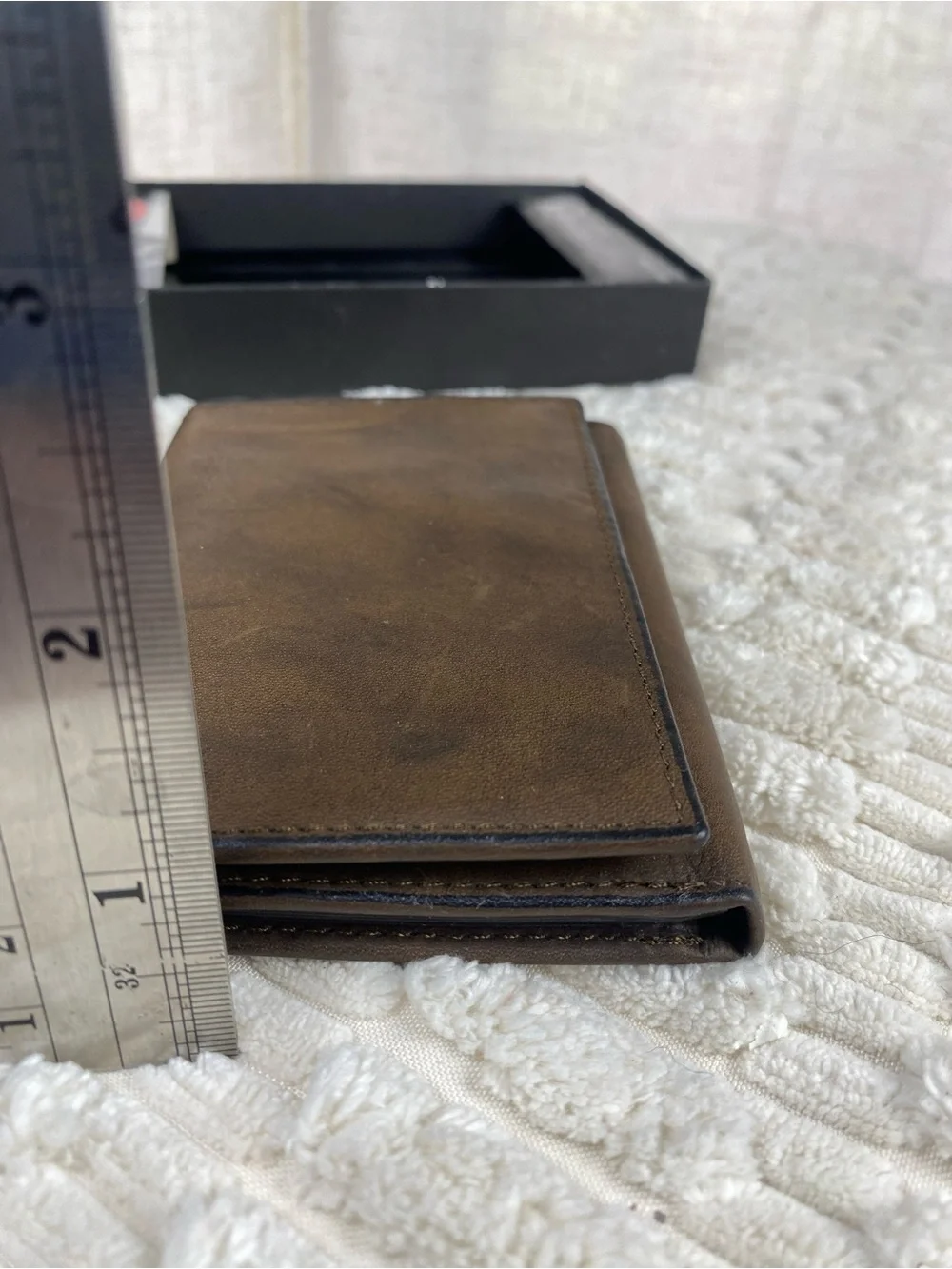 Vintage 1990s Rolfs Leather Trifold Wallet New In Box Deadstock